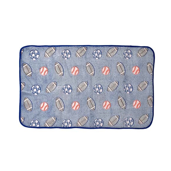 Dark Blue Rugby Pattern Glow-in-The-Dark Carpet - Picture 1 of 5